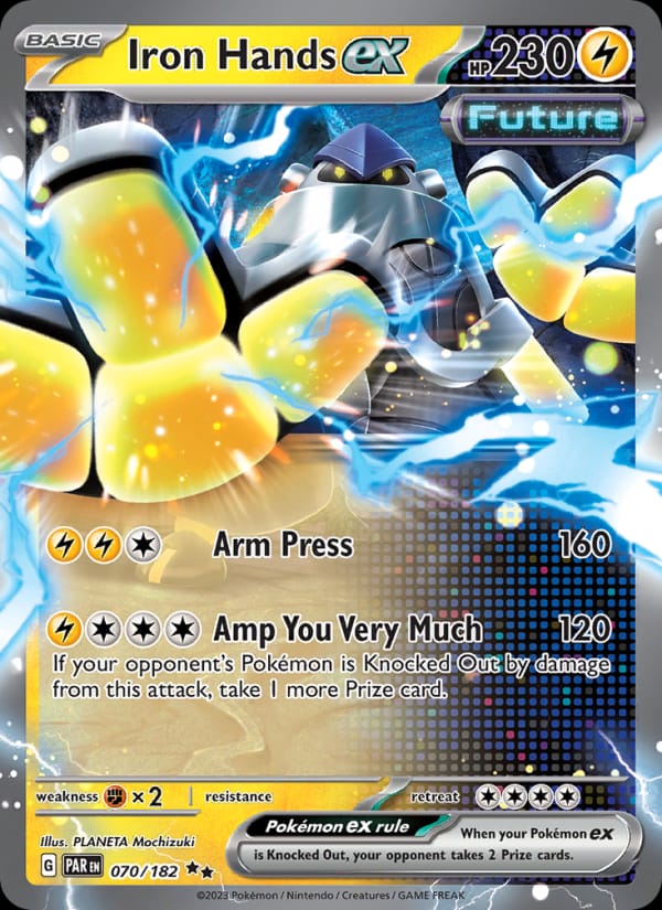 Iron Hands ex 070/182 Paradox Rift Pokémon card
