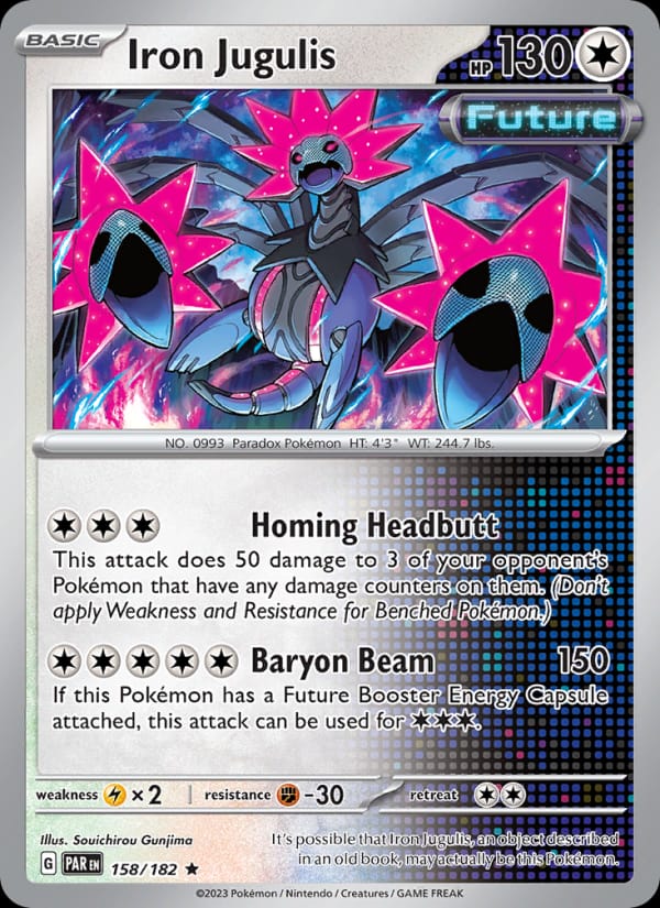 Iron Jugulis 158/182 Paradox Rift Pokémon card
