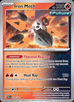 Iron Moth 028/182 Rare – Paradox Rift Pokémon card