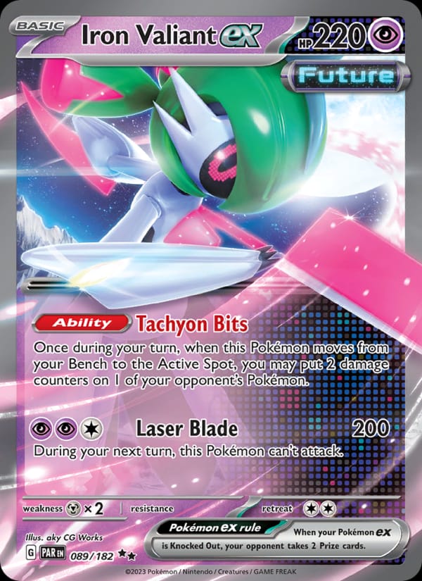 Iron Valiant ex 089/182 Paradox Rift Pokémon card