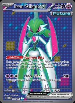 Iron Valiant ex 225/182 Ultra Rare – Paradox Rift Pokémon card