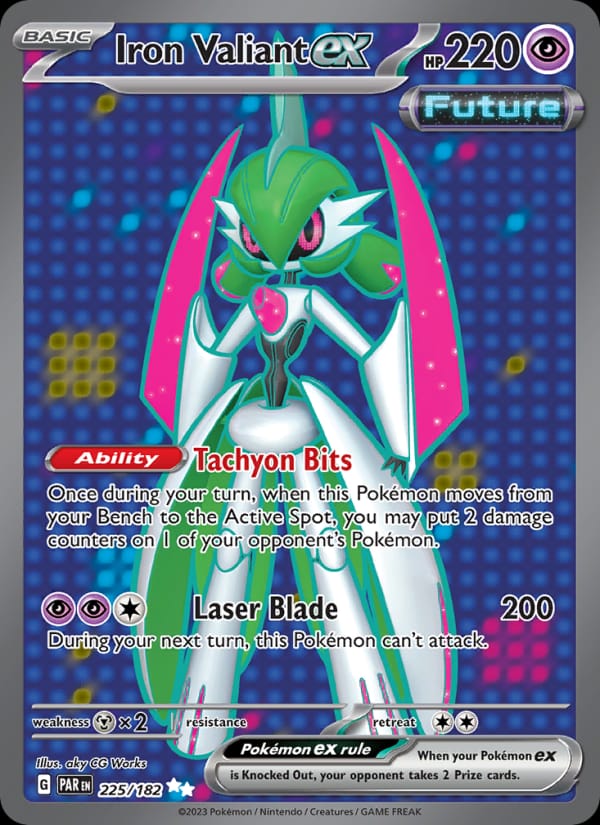Iron Valiant ex 225/182 Paradox Rift Pokémon card