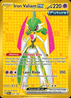 Iron Valiant ex 261/182 Hyper Rare – Paradox Rift Pokémon card