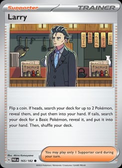 Larry 165/182 Common – Paradox Rift Pokémon card