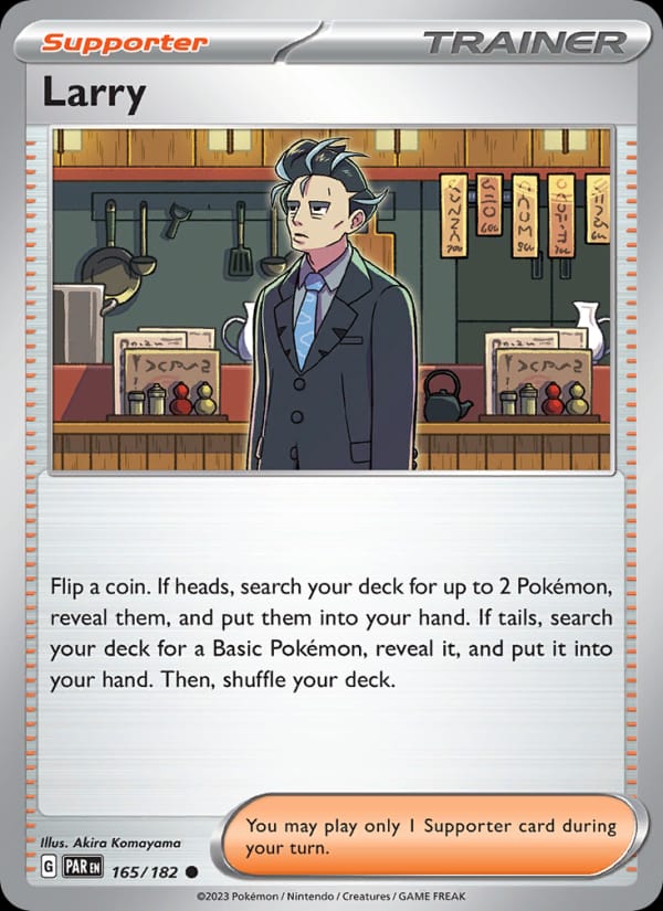 Larry 165/182 Paradox Rift Pokémon card