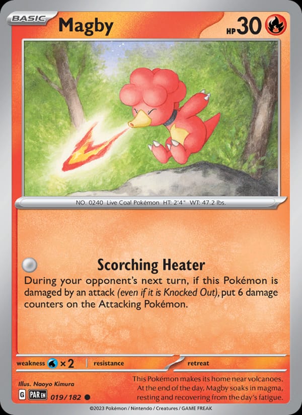 Magby 019/182 Paradox Rift Pokémon card