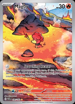 Magby 186/182 Illustration Rare – Paradox Rift Pokémon card