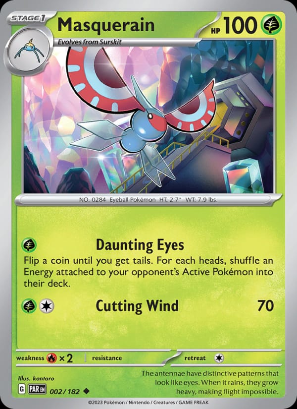 Masquerain 002/182 Paradox Rift Pokémon card