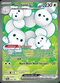 Maushold ex 233/182 Ultra Rare – Paradox Rift Pokémon card