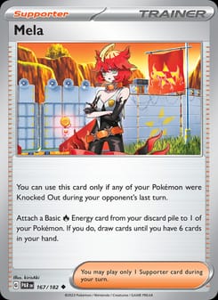 Mela 167/182 Uncommon – Paradox Rift Pokémon card