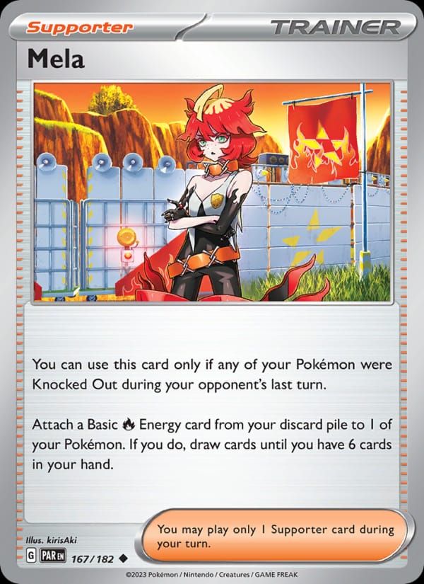 Mela 167/182 Paradox Rift Pokémon card