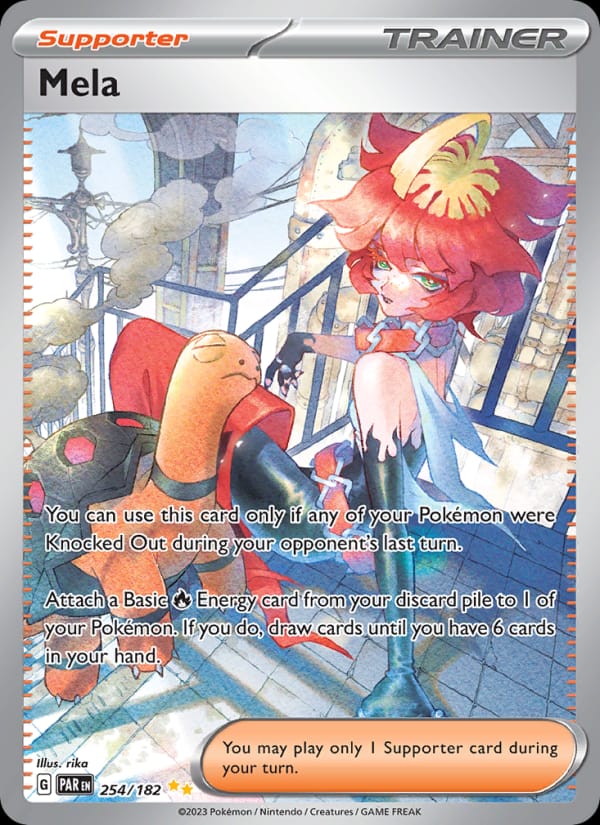 Mela 254/182 Paradox Rift Pokémon card