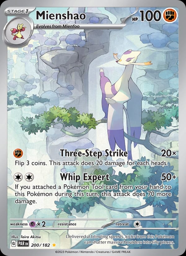 Mienshao 200/182 Paradox Rift Pokémon card