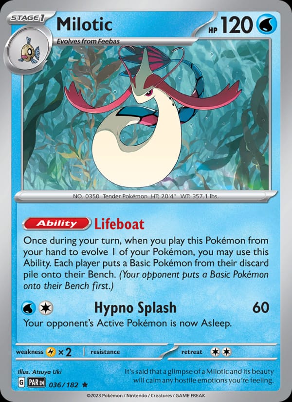 Milotic 036/182 Paradox Rift Pokémon card
