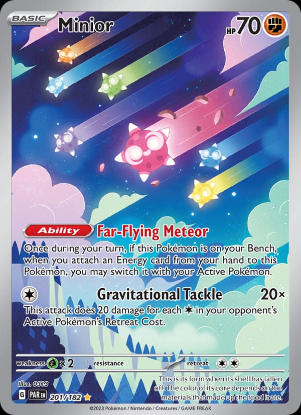 Minior 201/182 Paradox Rift Pokémon card