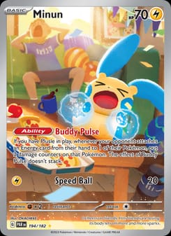 Minun 194/182 Illustration Rare – Paradox Rift Pokémon card