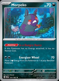 Morpeko 121/182 Rare – Paradox Rift Pokémon card