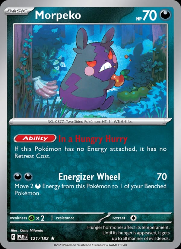 Morpeko 121/182 Paradox Rift Pokémon card
