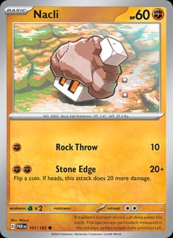 Nacli 101/182 Common – Paradox Rift Pokémon card