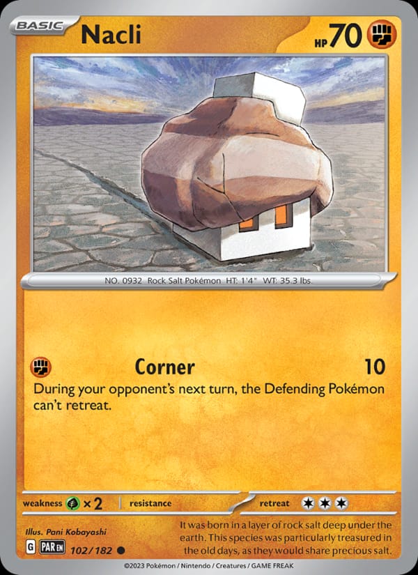 Nacli 102/182 Paradox Rift Pokémon card