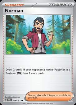 Norman 168/182 Uncommon – Paradox Rift Pokémon card
