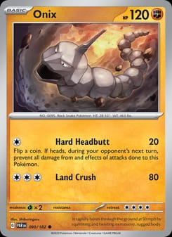 Onix 090/182 Common – Paradox Rift Pokémon card