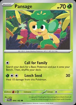 Pansage 004/182 Common – Paradox Rift Pokémon card