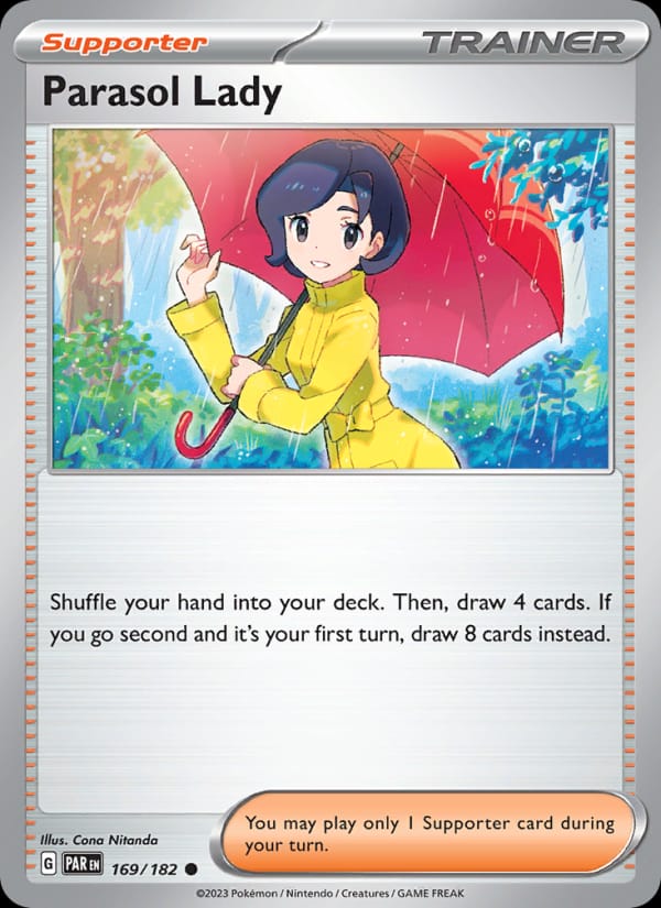 Parasol Lady 169/182 Paradox Rift Pokémon card