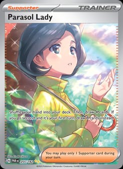 Parasol Lady 255/182 Special Illustration Rare – Paradox Rift Pokémon card