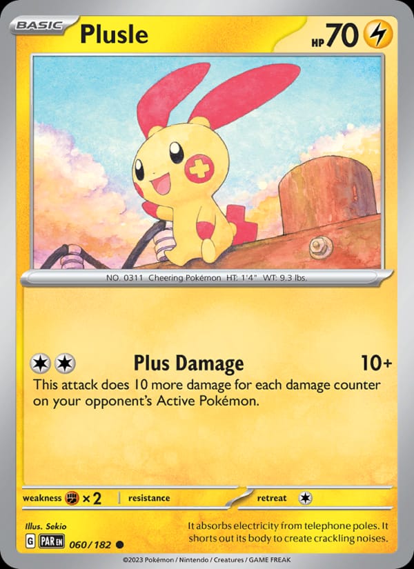 Plusle 060/182 Paradox Rift Pokémon card