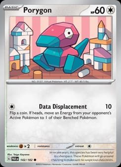 Porygon 142/182 Common – Paradox Rift Pokémon card