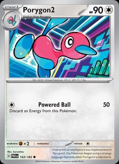 Porygon2 143/182 Common – Paradox Rift Pokémon card