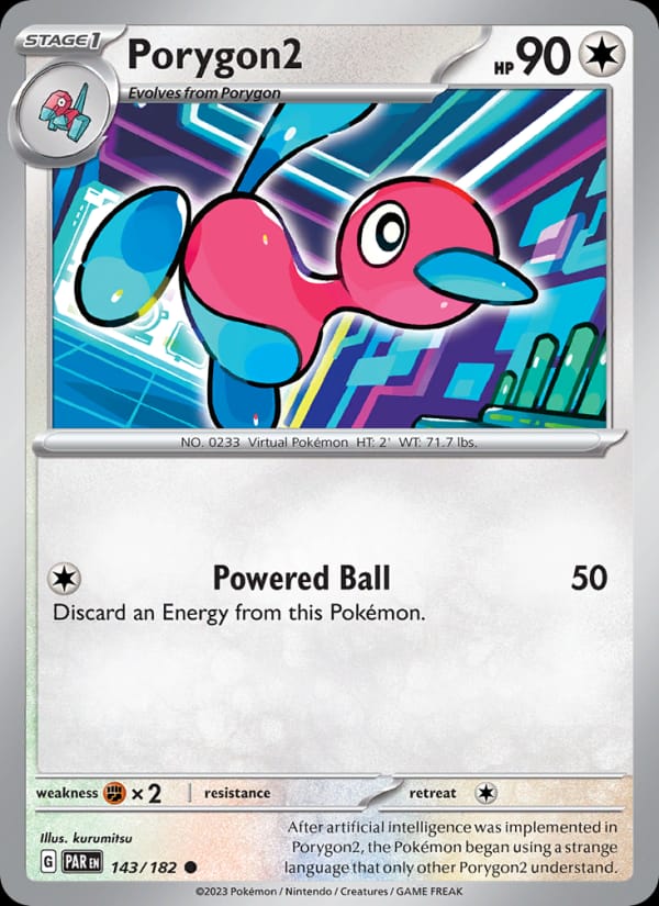 Porygon2 143/182 Paradox Rift Pokémon card
