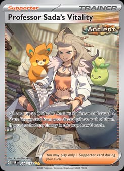 Professor Sada's Vitality 256/182 Special Illustration Rare – Paradox Rift Pokémon card