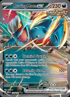 Roaring Moon ex 124/182 Double Rare – Paradox Rift Pokémon card