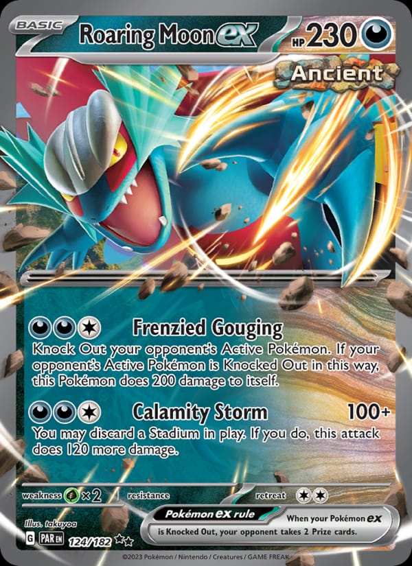 Roaring Moon ex 124/182 Paradox Rift Pokémon card