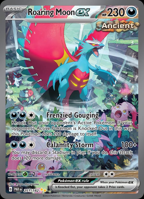 Roaring Moon ex 251/182 Paradox Rift Pokémon card