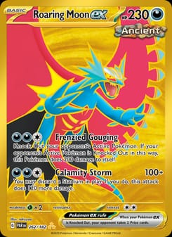 Roaring Moon ex 262/182 Hyper Rare – Paradox Rift Pokémon card
