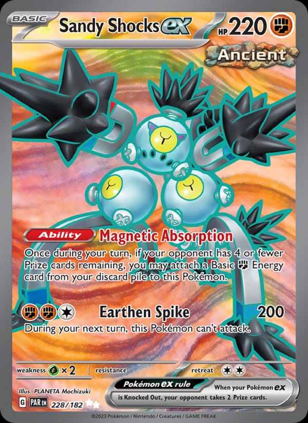 Sandy Shocks ex 228/182 Paradox Rift Pokémon card