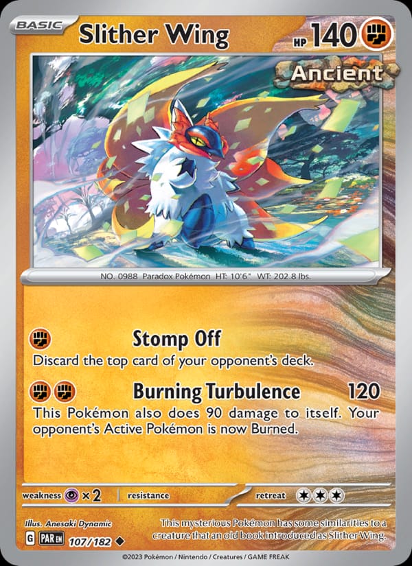 Slither Wing 107/182 Paradox Rift Pokémon card