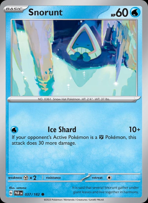 Snorunt 037/182 Paradox Rift Pokémon card