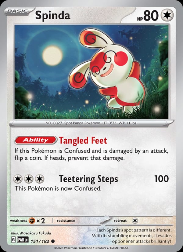 Spinda 151/182 Paradox Rift Pokémon card