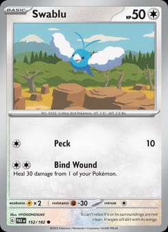 Swablu 152/182 Common – Paradox Rift Pokémon card