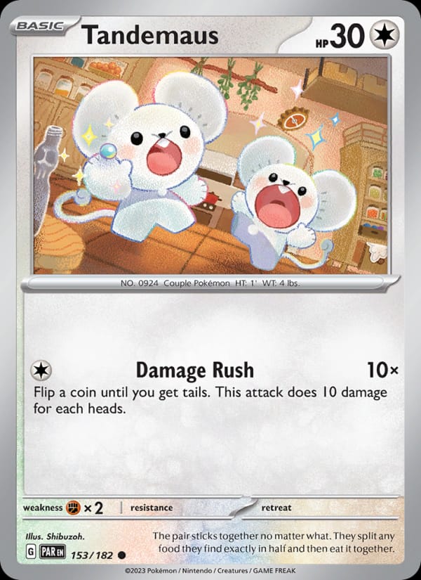 Tandemaus 153/182 Paradox Rift Pokémon card