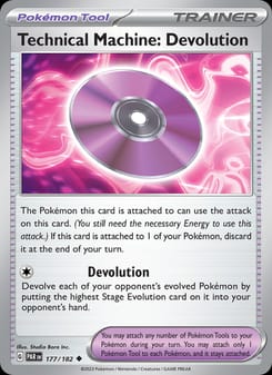 Technical Machine: Devolution 177/182 Uncommon – Paradox Rift Pokémon card