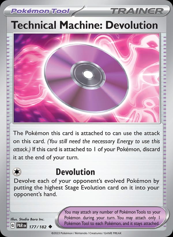 Technical Machine: Devolution 177/182 Paradox Rift Pokémon card