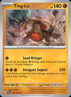 Ting-Lu 109/182 Rare – Paradox Rift Pokémon card