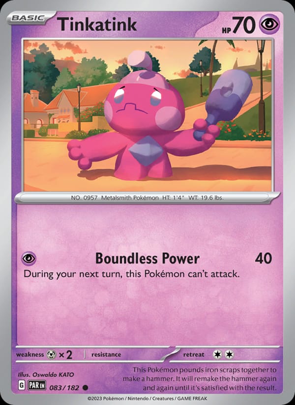 Tinkatink 083/182 Paradox Rift Pokémon card