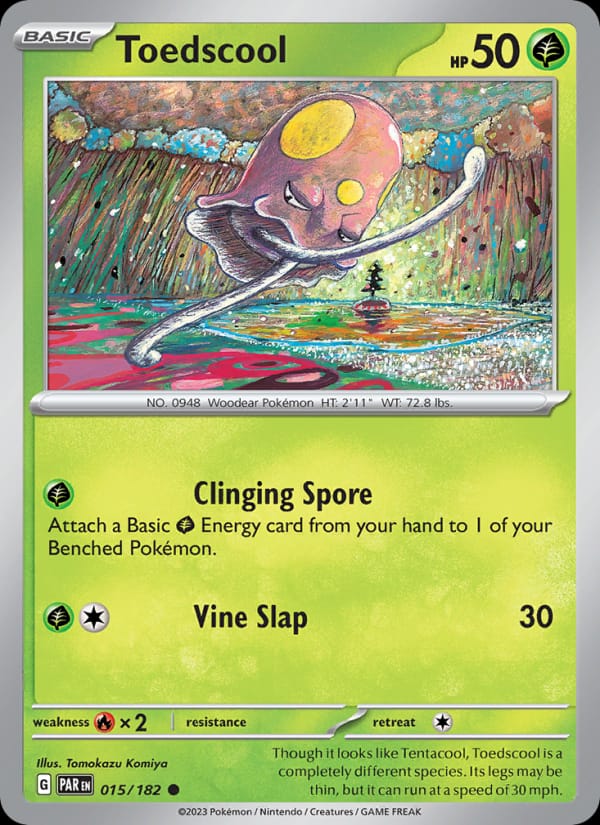 Toedscool 015/182 Paradox Rift Pokémon card