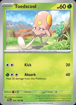 Toedscool 016/182 Common – Paradox Rift Pokémon card